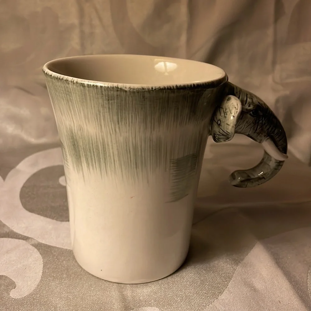 Elephant mug-hand painted for pier 1